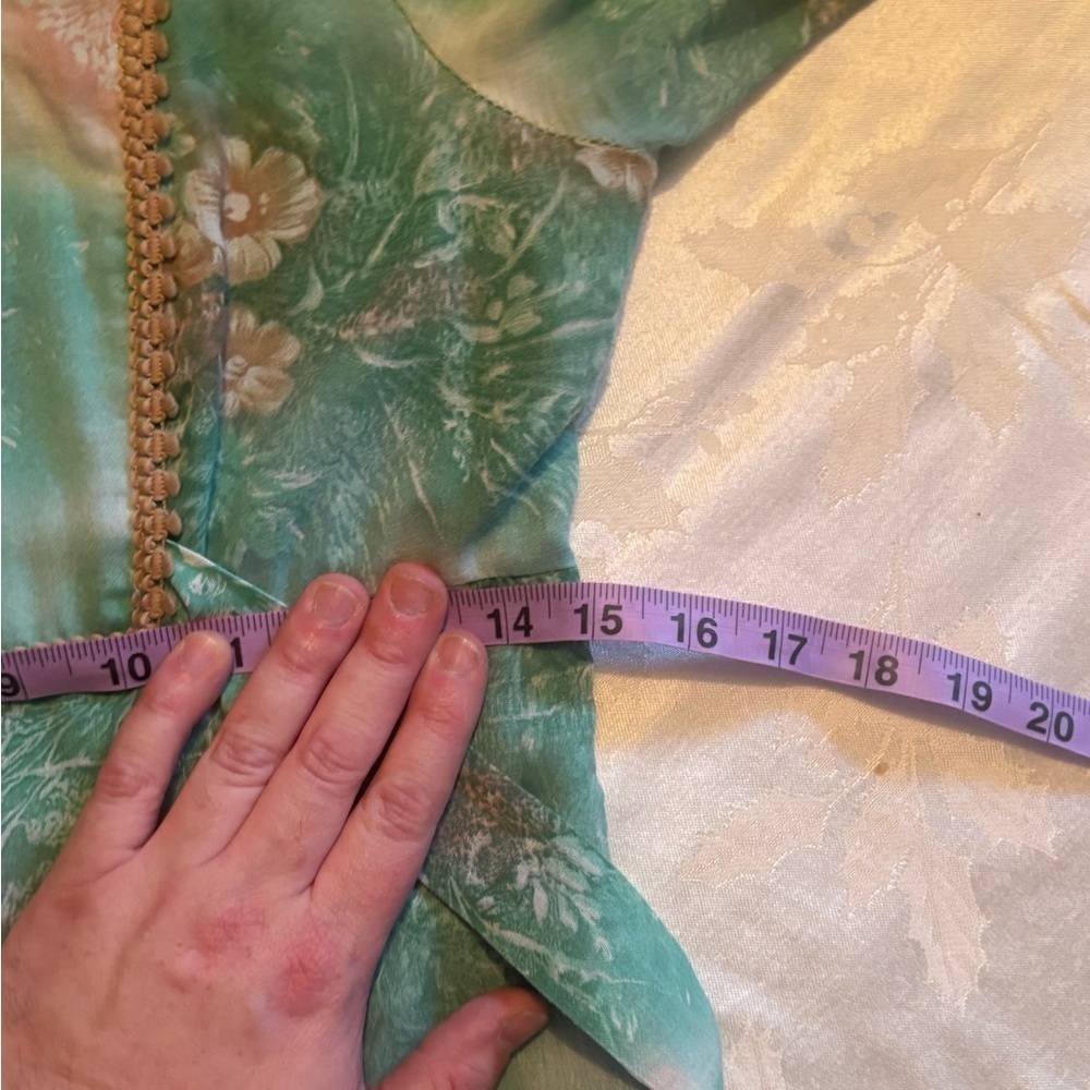 Vintage Floral Green Dress - Picture 11 of 11
